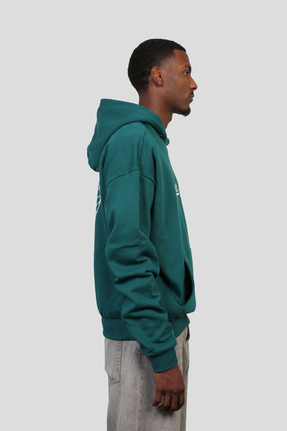 www.ninetyninestudios.de| DEEN OVER DUNYA HOODIE RETRO GREEN| Hoodie | €64.99 | Revolutionary Islamic Streetwear | 99Studios