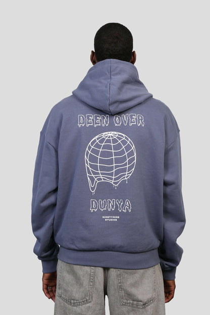 www.ninetyninestudios.de| DEEN OVER DUNYA HOODIE VINTAGE BLUE| Hoodie | €64.99 | Revolutionary Islamic Streetwear | 99Studios