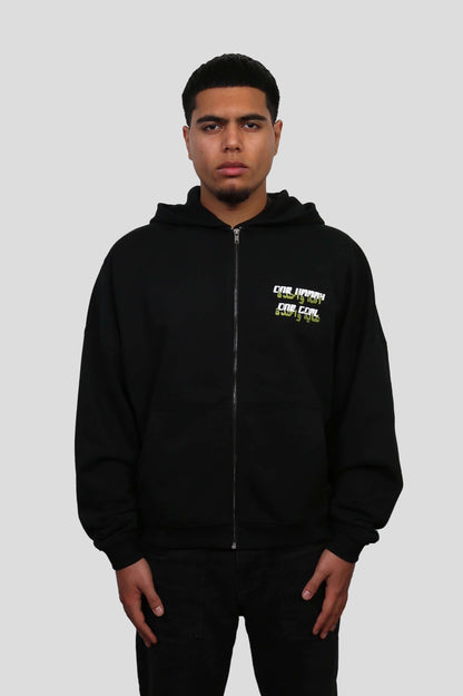 www.ninetyninestudios.de| ONE UMMAH ZIP HOODIE BLACK | Revolutionary Islamic Streetwear | 99Studios