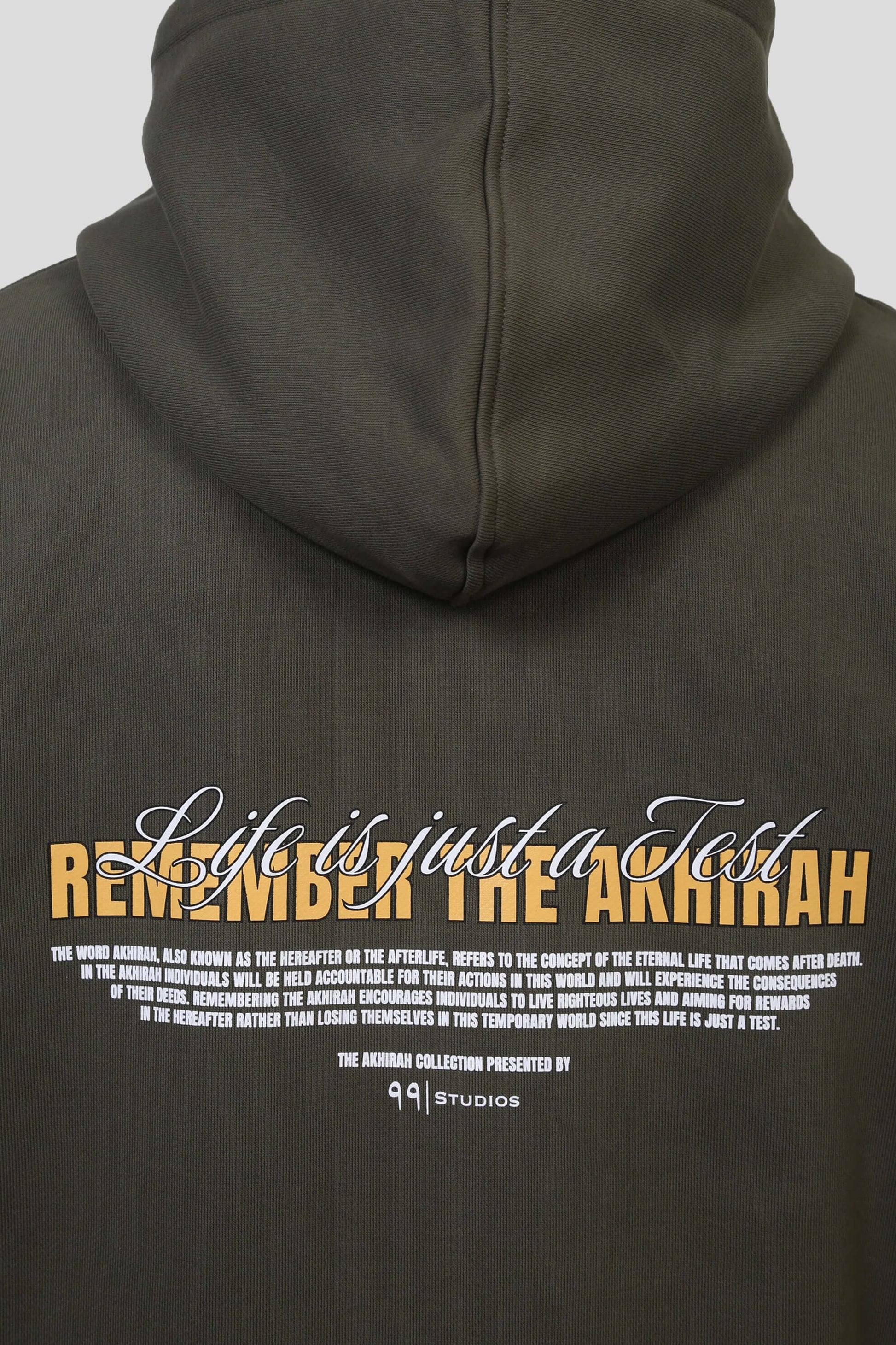 www.ninetyninestudios.de| AKHIRAH ZIP HOODIE OLIVE| Zip Hoodie | €64.99 | Revolutionary Islamic Streetwear | 99Studios