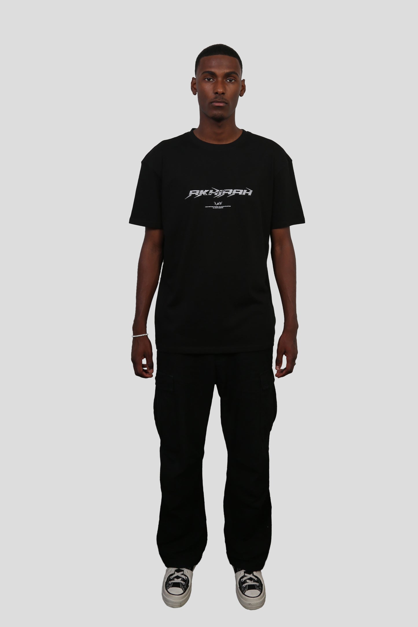www.ninetyninestudios.de| AKHIRAH CHROME T-SHIRT BLACK| T-Shirt | €34.99 | Revolutionary Islamic Streetwear | 99Studios