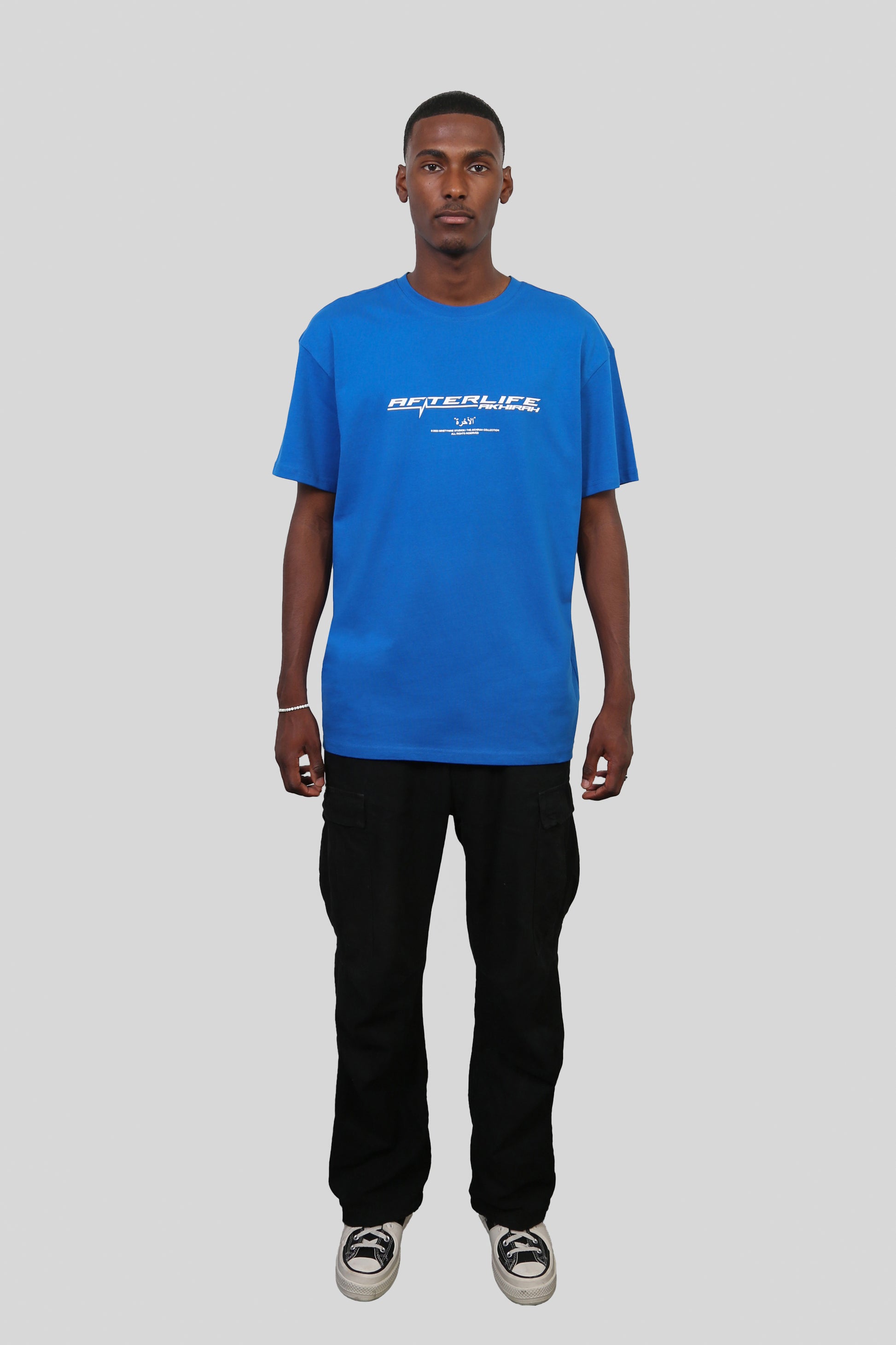 www.ninetyninestudios.de| AFTERLIFE T-SHIRT BLUE| T-Shirt | €34.99 | Revolutionary Islamic Streetwear | 99Studios